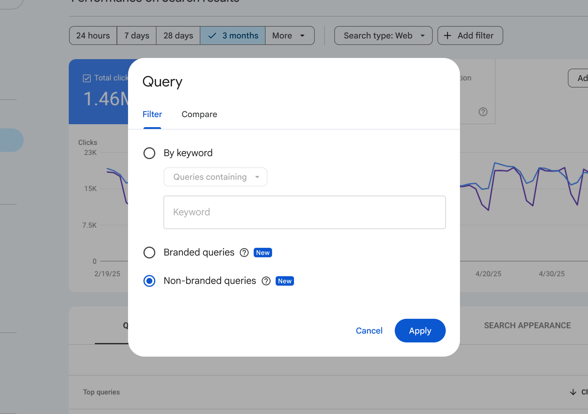 Introduktion til branded queries filter i Search Console