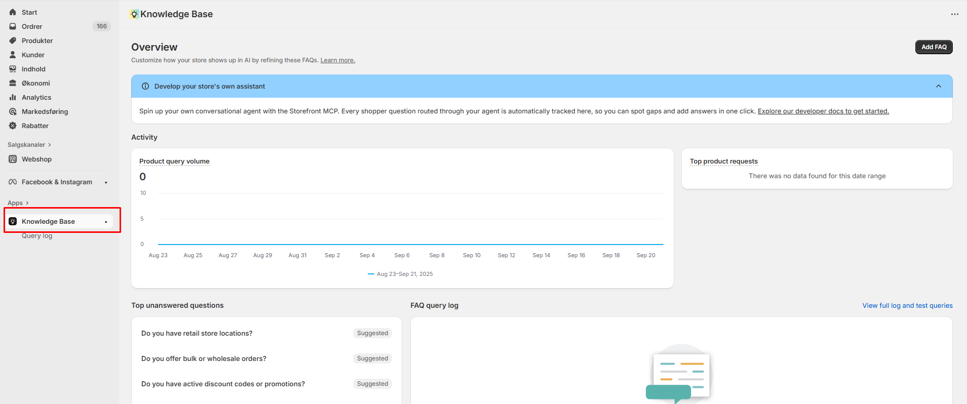 Shopify lancerer ny AI-drevet Knowledge Base app: Få kontrol over din shops FAQ-håndtering